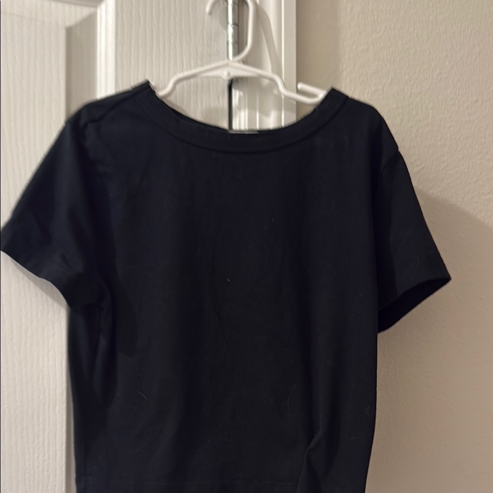 Black Short Sleeve Top